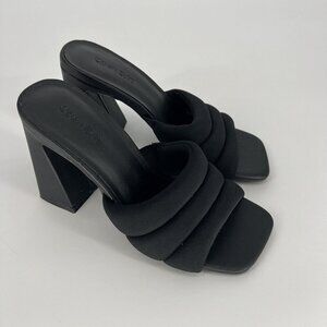Open Edit Nordstrom Sandals Sheena‎ Square Toe Black Women’s Size 5.5M NWOT
